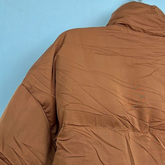 Zeagoo brown full zip baggy puffer jacket size medium NWT - Picture 9 of 15